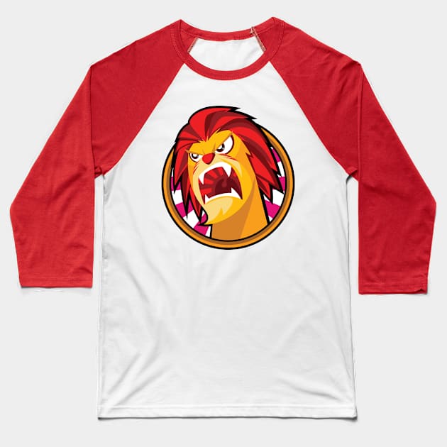 Fury Lion Baseball T-Shirt by zoneo